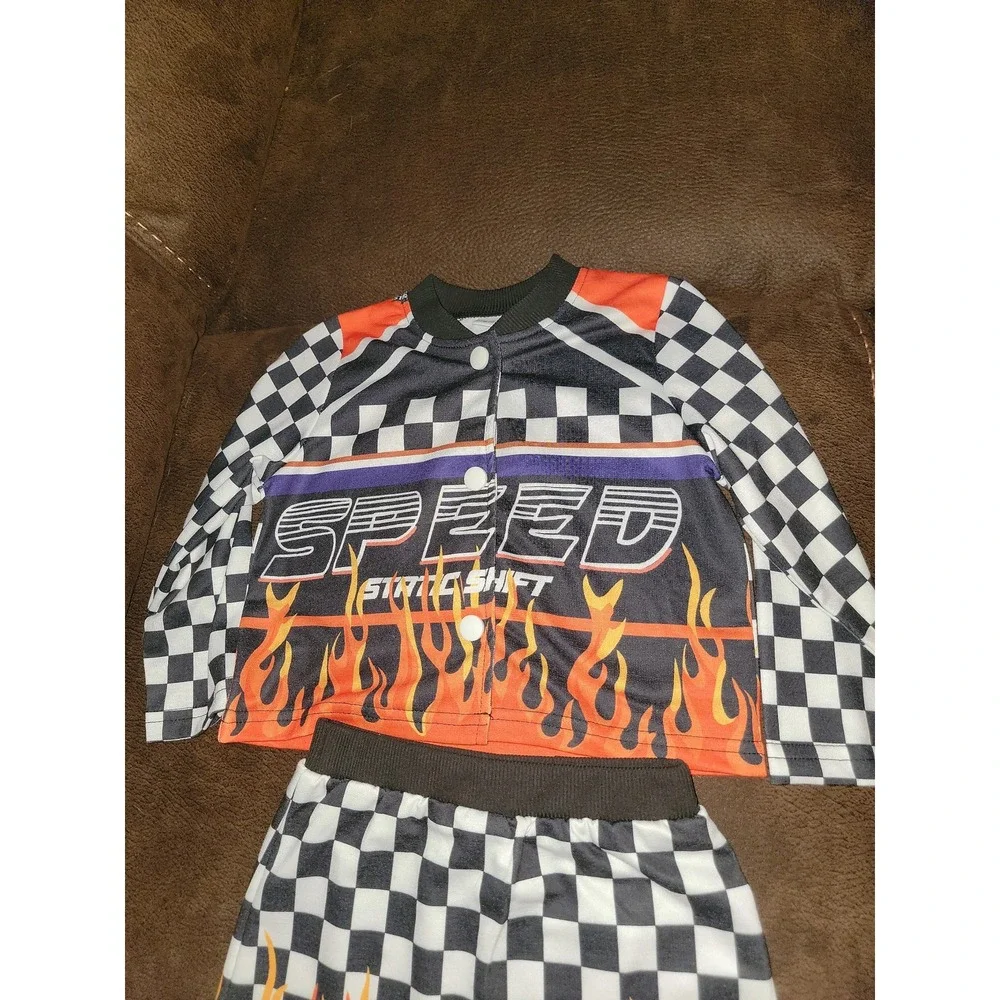 Boutique outfit racing speed static shift size 18 24 months top skirt